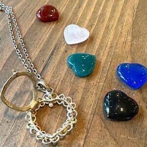 5-in-1 Handmade Sterling Filigree Locket with Exchangeable Stones